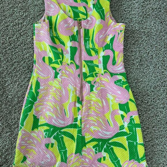 Lilly Pulitzer for Target Flamingo Print Dress | Pink Green Yellow | Size 4 - Picture 2 of 8